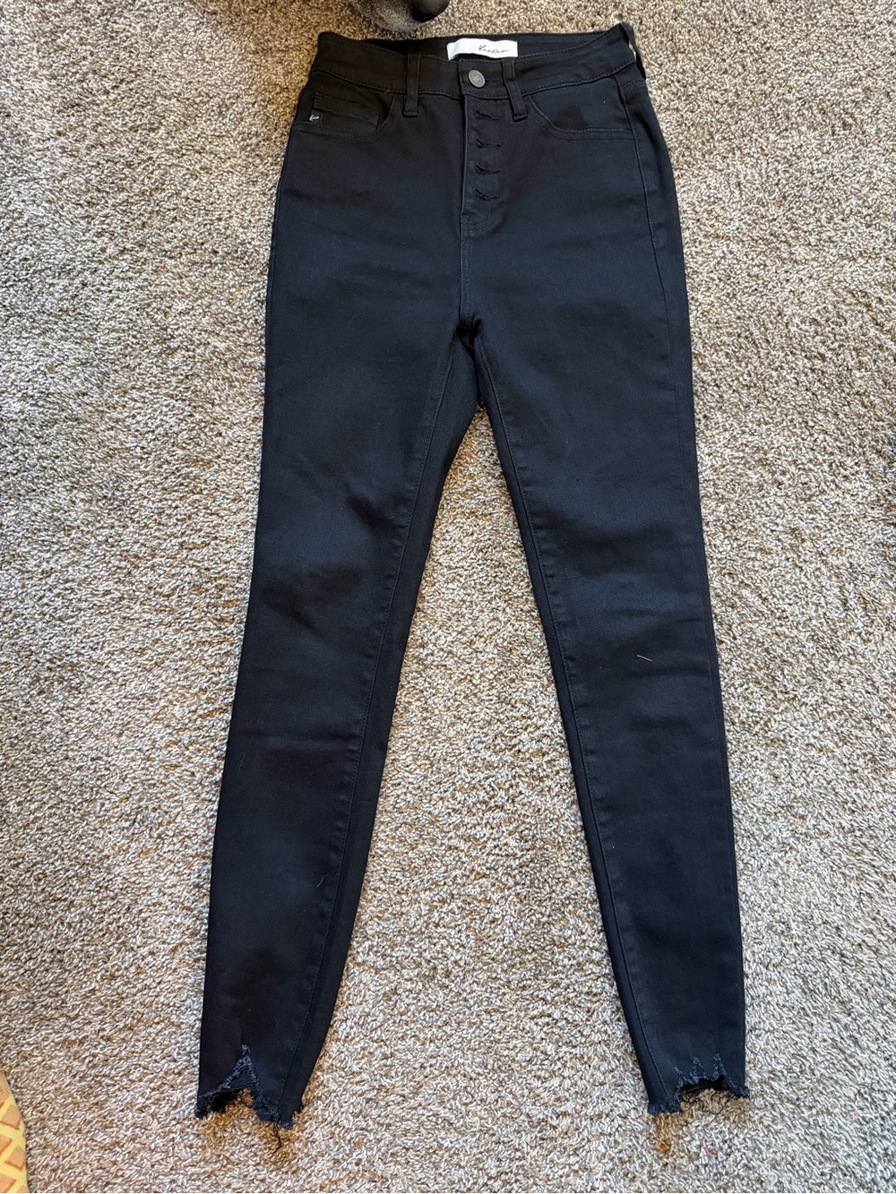 KanCan Black High-Rise Skinny Jeans with Button Fly